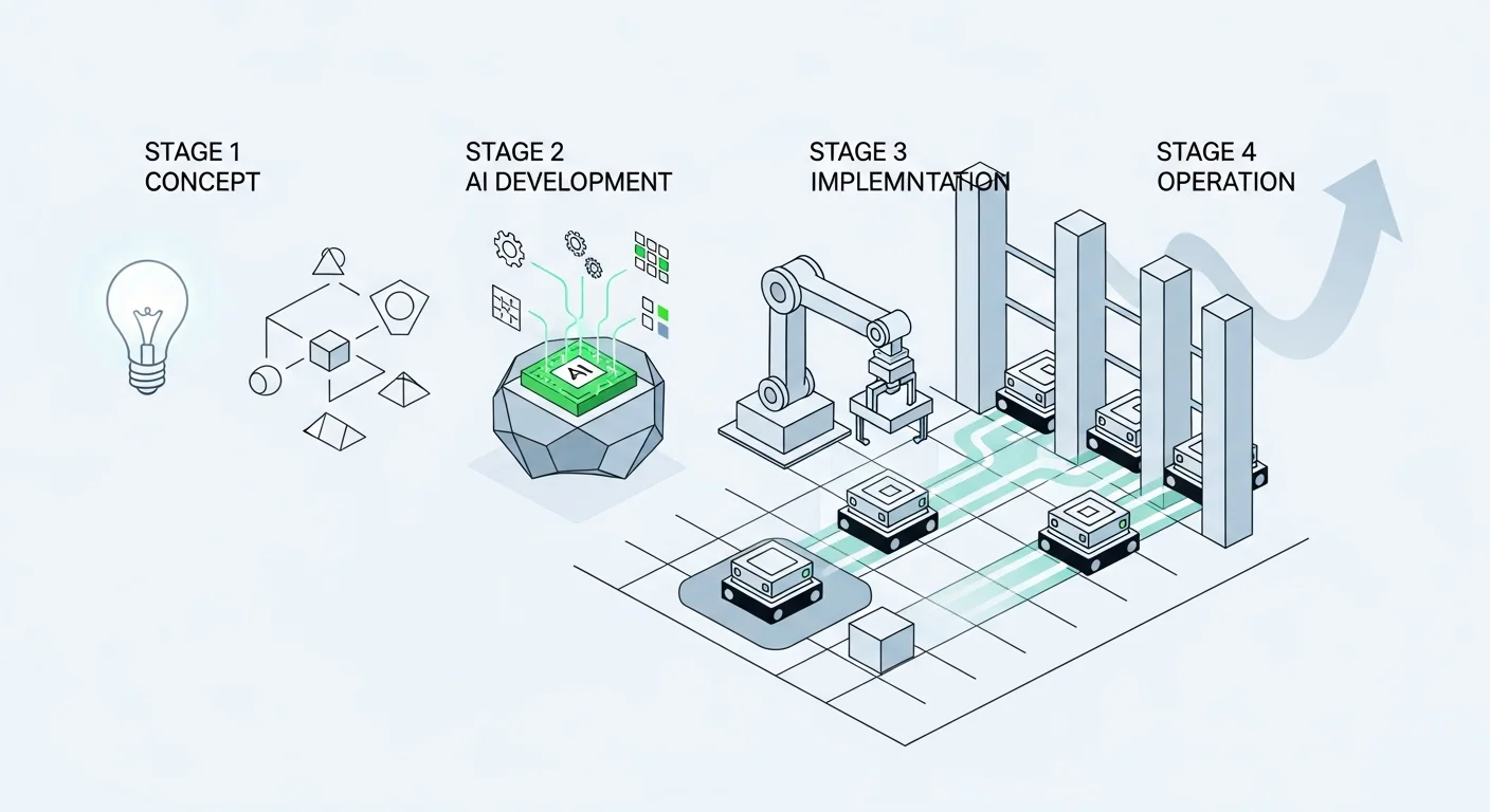 構想から現場定着まで｜AI-AGV導入を成功に導く4ステップ