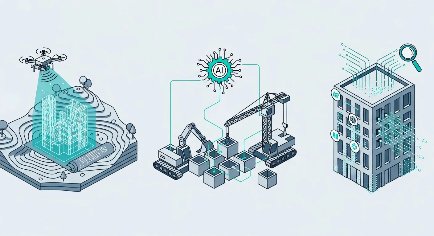 AIが現場を変える!土木工事の業務を効率化する3つの領域