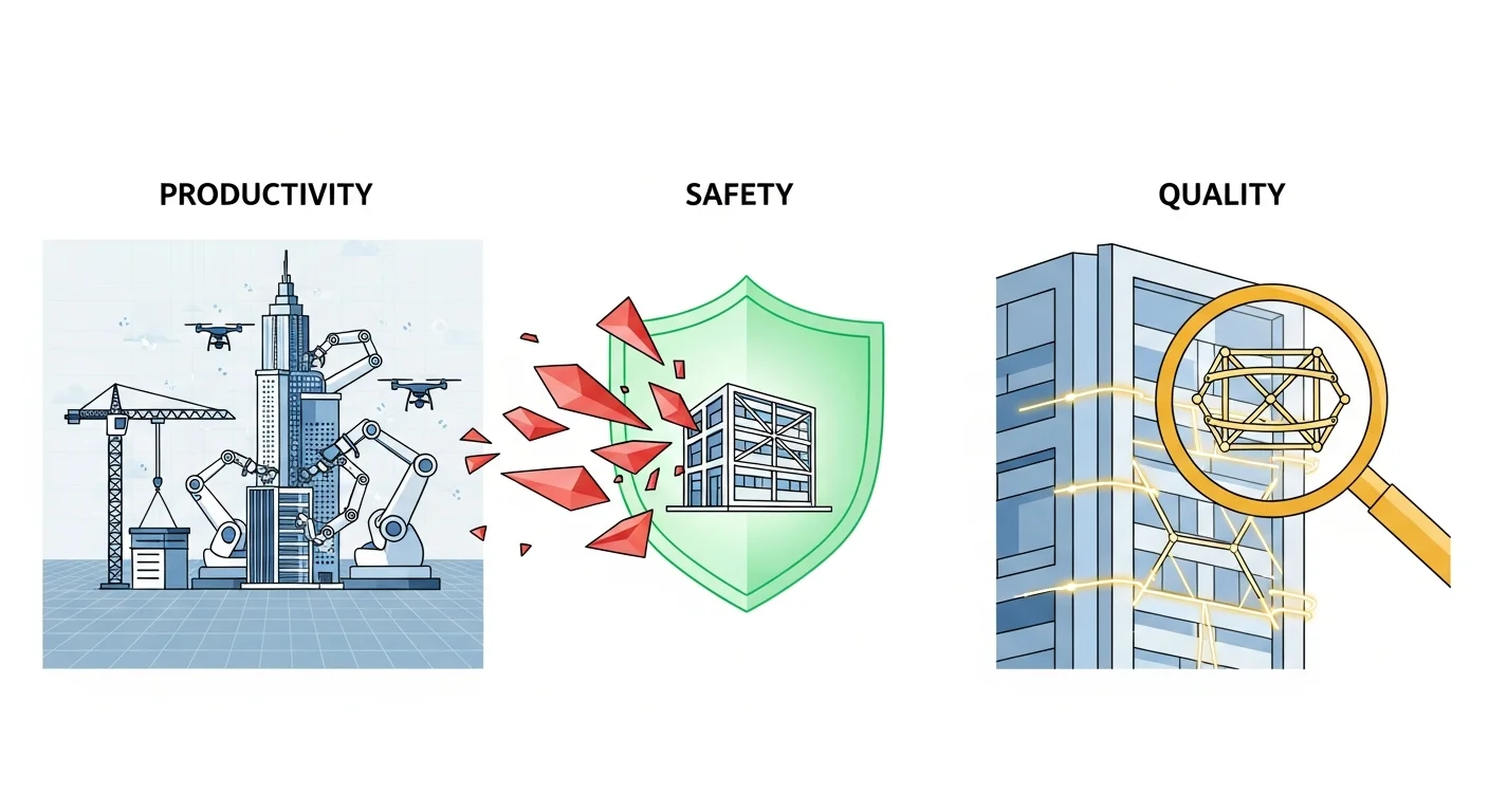 AI導入が建設業にもたらす具体的なメリット【生産性・安全性・品質向上】