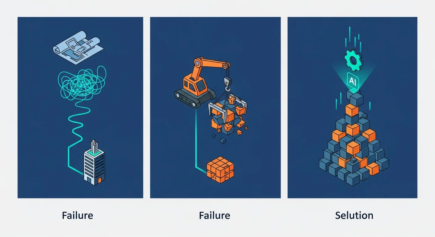 建設業のAI導入で陥りがちな3つの失敗パターンとその回避策