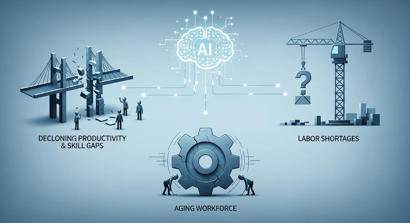 なぜ今、建設業でAI活用が急務なのか？業界が直面する3つの課題
