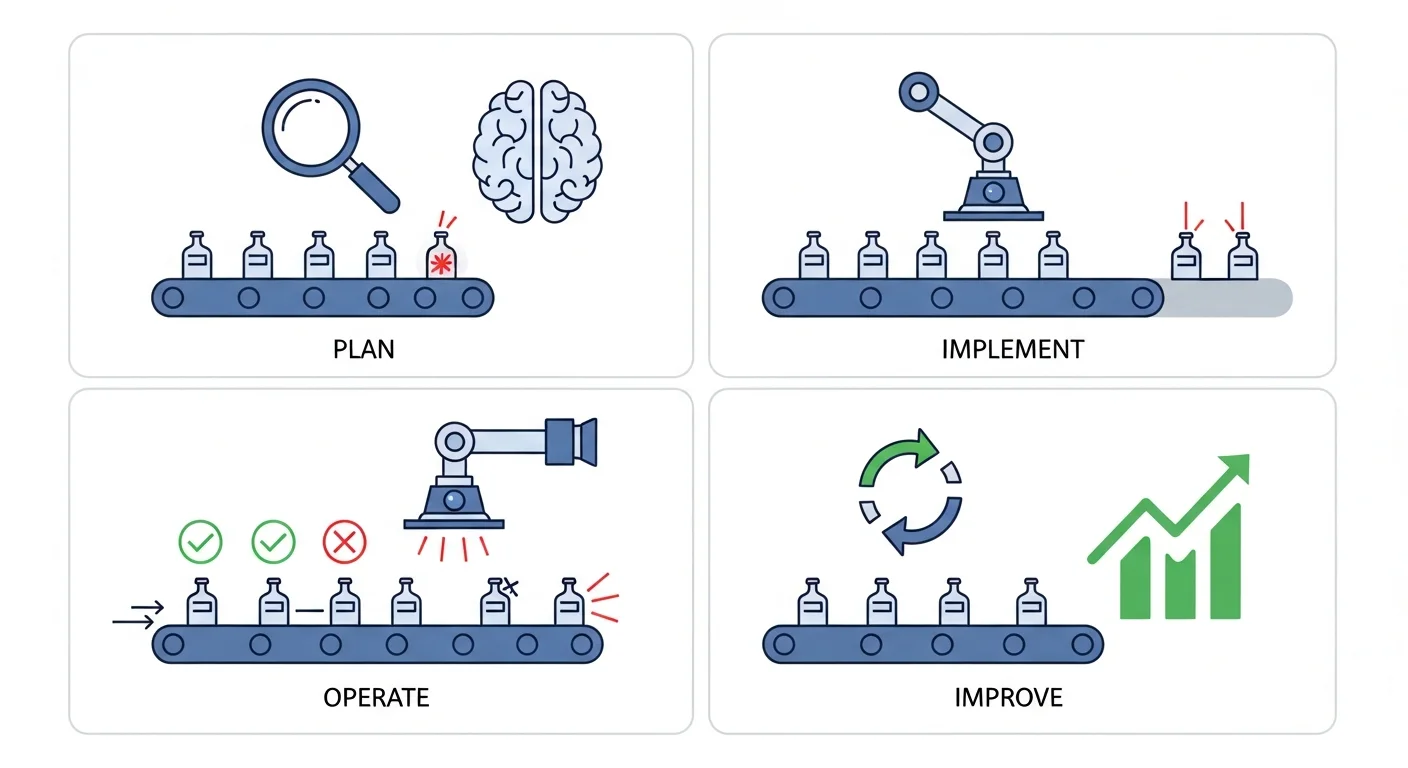 失敗しないAI導入の4ステップ｜計画から運用・改善まで