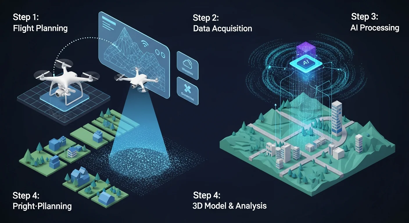 【工程別】AIによるドローン測量の具体的な活用シーンと事例
