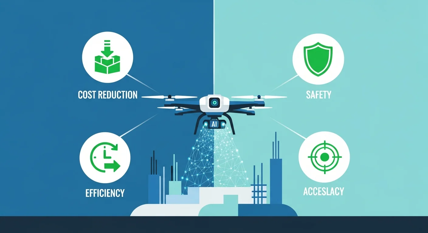 【コスト削減・安全性向上】ドローン×AIが現場にもたらす4つのメリット