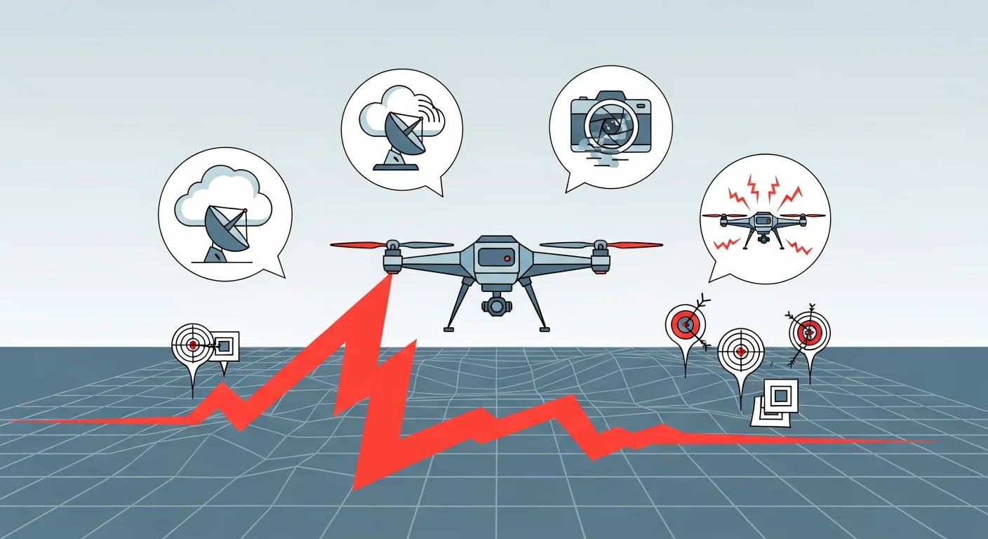 ドローン測量の精度が出ないときに考えられる主な原因