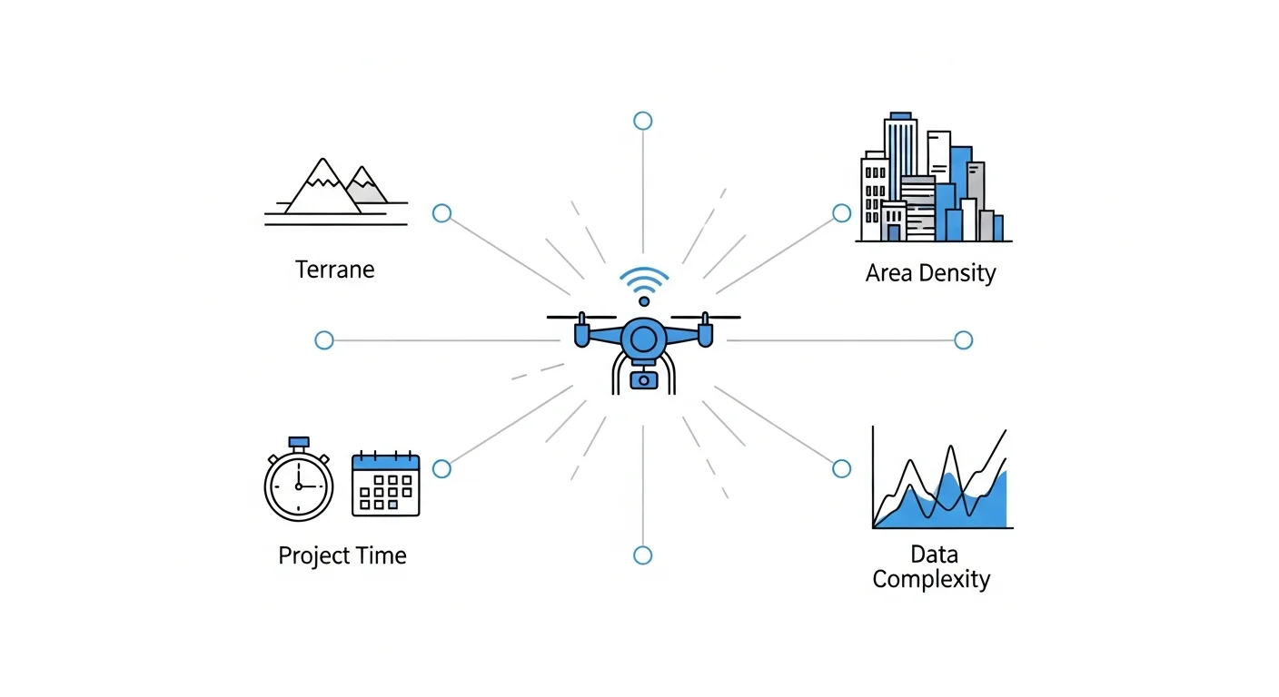 費⽤が変動する要因は？ドローン測量の価格が決まる仕組み