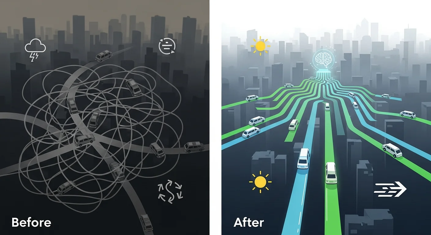 【事例】AIでここまで変わる！配送効率の劇的ビフォーアフター