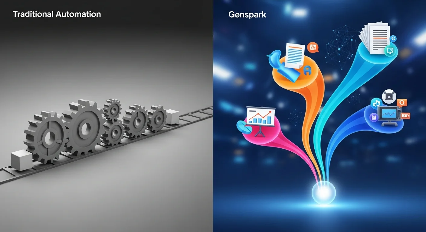 従来の自動化ツールとGensparkの決定的な違い