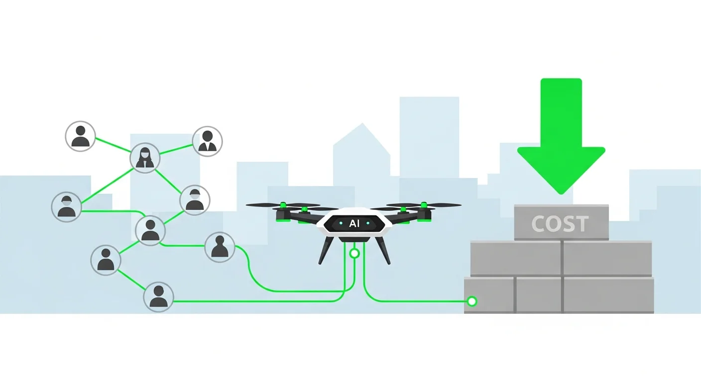 人手不足解消からコスト削減まで！AIドローンがもたらす革新的メリット