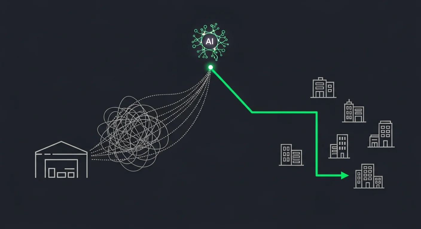 【方法1】AIによる配送ルート最適化で走行距離を最短に