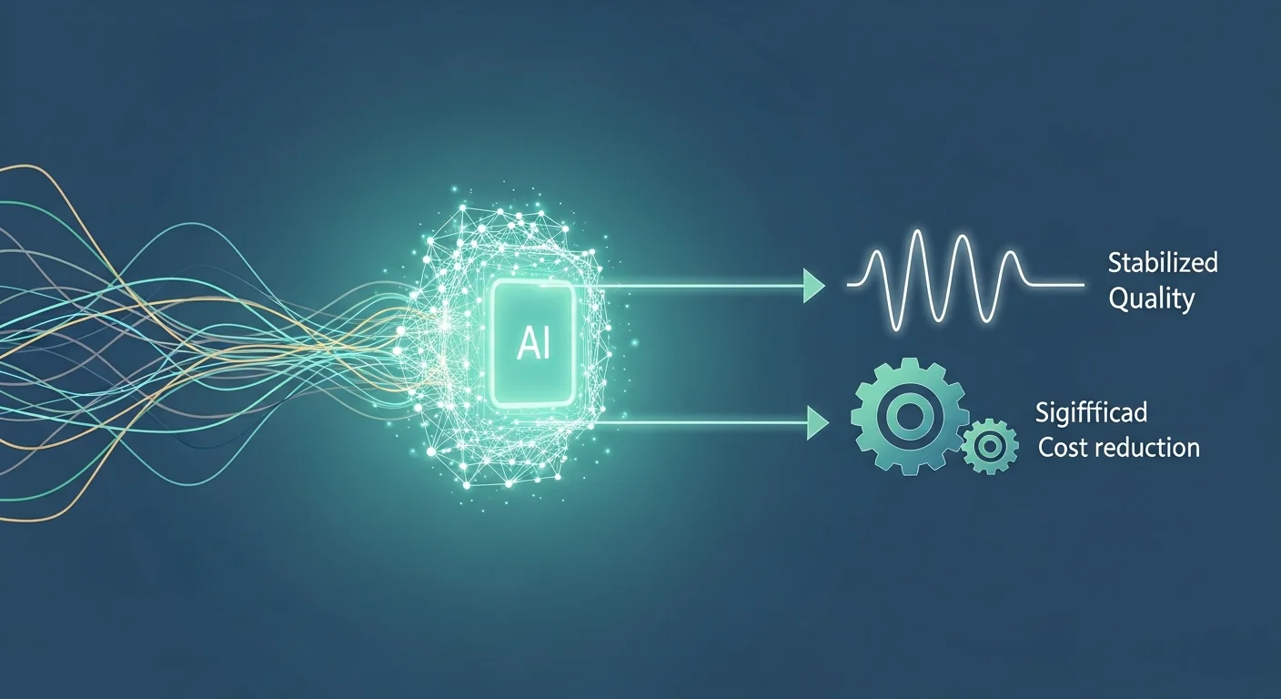 生産性向上だけではない！AI導入がもたらすコスト削減と品質安定化への貢献